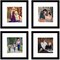 8x8 Black Picture Frame Set,Square Photo Frame with Mat Display Pictures 5x5 or 8x8 Without Mat,PVC Glass,for Wall Home Office Décor(8x8,Black)